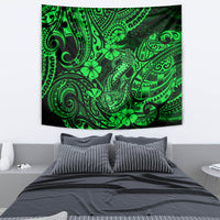 Hawaii Fish Hook Tapestry Polynesian Pattern Green Version - Wonder Print Shop