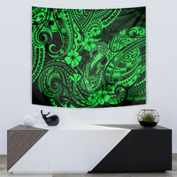 Hawaii Fish Hook Tapestry Polynesian Pattern Green Version - Wonder Print Shop