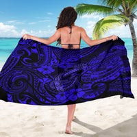 Hawaii Fish Hook Sarong Polynesian Pattern Navy Blue Version - Wonder Print Shop