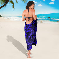 Hawaii Fish Hook Sarong Polynesian Pattern Navy Blue Version - Wonder Print Shop