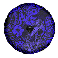 Hawaii Fish Hook Spare Tire Cover Polynesian Pattern Navy Blue Version - Wonder Print Shop