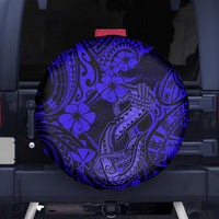 Hawaii Fish Hook Spare Tire Cover Polynesian Pattern Navy Blue Version - Wonder Print Shop