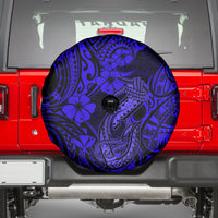 Hawaii Fish Hook Spare Tire Cover Polynesian Pattern Navy Blue Version - Wonder Print Shop