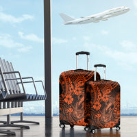 Hawaii Fish Hook Luggage Cover Polynesian Pattern Orange Version - Wonder Print Shop