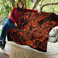 Hawaii Fish Hook Quilt Polynesian Pattern Orange Version - Wonder Print Shop