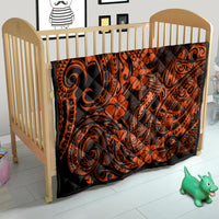 Hawaii Fish Hook Quilt Polynesian Pattern Orange Version - Wonder Print Shop