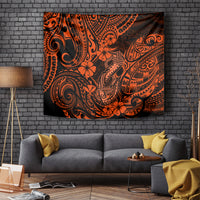 Hawaii Fish Hook Tapestry Polynesian Pattern Orange Version - Wonder Print Shop