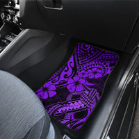 Hawaii Fish Hook Car Mats Hibiscus Hawaii Tribal Tattoo Purple Version - Wonder Print Shop
