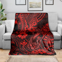 hawaii-fish-hook-blanket-hibiscus-hawaii-tribal-tattoo-red-version