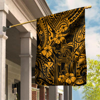Hawaii King Kamehameha Garden Flag Polynesian Pattern Gold Version - Wonder Print Shop