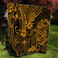 Hawaii King Kamehameha Quilt Polynesian Pattern Gold Version - Wonder Print Shop