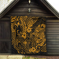 Hawaii King Kamehameha Quilt Polynesian Pattern Gold Version - Wonder Print Shop