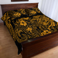 Hawaii King Kamehameha Quilt Bed Set Polynesian Pattern Gold Version - Wonder Print Shop