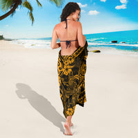 Hawaii King Kamehameha Sarong Polynesian Pattern Gold Version - Wonder Print Shop