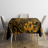 Hawaii King Kamehameha Tablecloth Polynesian Pattern Gold Version - Wonder Print Shop