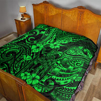 Hawaii King Kamehameha Quilt Polynesian Pattern Green Version - Wonder Print Shop