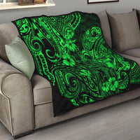 Hawaii King Kamehameha Quilt Polynesian Pattern Green Version - Wonder Print Shop