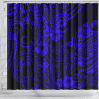 hawaii-king-kamehameha-shower-curtain-polynesian-pattern-navy-blue-version