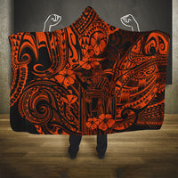 hawaii-king-kamehameha-hooded-blanket-polynesian-pattern-orange-version