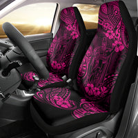 Hawaii King Kamehameha Car Seat Cover Polynesian Pattern Pink Version - Wonder Print Shop