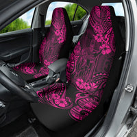 Hawaii King Kamehameha Car Seat Cover Polynesian Pattern Pink Version - Wonder Print Shop