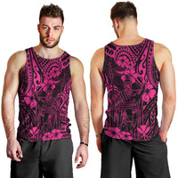Hawaii King Kamehameha Men Tank Top Polynesian Pattern Pink Version - Wonder Print Shop
