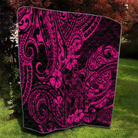 Hawaii King Kamehameha Quilt Polynesian Pattern Pink Version - Wonder Print Shop