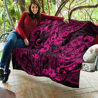 Hawaii King Kamehameha Quilt Polynesian Pattern Pink Version - Wonder Print Shop