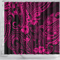 hawaii-king-kamehameha-shower-curtain-polynesian-pattern-pink-version