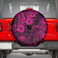 Hawaii King Kamehameha Spare Tire Cover Polynesian Pattern Pink Version - Wonder Print Shop