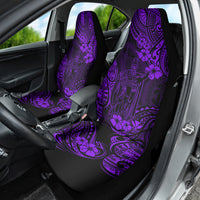 Hawaii King Kamehameha Car Seat Cover Polynesian Pattern Purple Version - Wonder Print Shop
