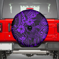 Hawaii King Kamehameha Spare Tire Cover Polynesian Pattern Purple Version - Wonder Print Shop