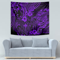 Hawaii King Kamehameha Tapestry Polynesian Pattern Purple Version - Wonder Print Shop