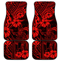 Hawaii King Kamehameha Car Mats Polynesian Pattern Red Version - Wonder Print Shop