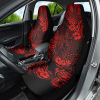 Hawaii King Kamehameha Car Seat Cover Polynesian Pattern Red Version - Wonder Print Shop
