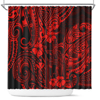 hawaii-king-kamehameha-shower-curtain-polynesian-pattern-red-version