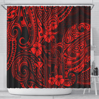 hawaii-king-kamehameha-shower-curtain-polynesian-pattern-red-version