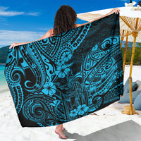 Hawaii King Kamehameha Sarong Polynesian Pattern Sky Blue Version - Wonder Print Shop