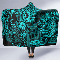 hawaii-king-kamehameha-hooded-blanket-polynesian-pattern-turquoise-version