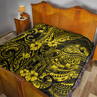Hawaii King Kamehameha Quilt Polynesian Pattern Yellow Version - Wonder Print Shop