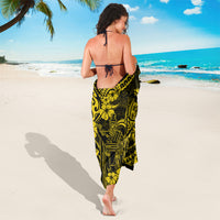 Hawaii King Kamehameha Sarong Polynesian Pattern Yellow Version - Wonder Print Shop