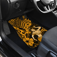 Hawaii Hula Girl Car Mats Polynesian Pattern Gold Version - Wonder Print Shop