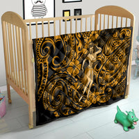 Hawaii Hula Girl Quilt Polynesian Pattern Gold Version - Wonder Print Shop