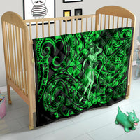 Hawaii Hula Girl Quilt Polynesian Pattern Green Version - Wonder Print Shop