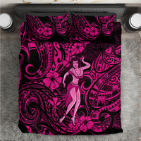 Hawaii Hula Girl Bedding Set Polynesian Pattern Pink Version - Wonder Print Shop