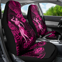 Hawaii Hula Girl Car Seat Cover Polynesian Pattern Pink Version - Wonder Print Shop