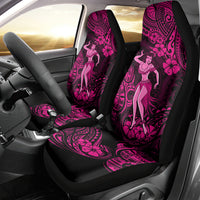 Hawaii Hula Girl Car Seat Cover Polynesian Pattern Pink Version - Wonder Print Shop