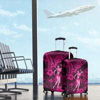 Hawaii Hula Girl Luggage Cover Polynesian Pattern Pink Version - Wonder Print Shop