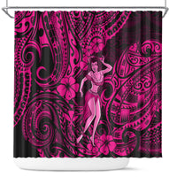 hawaii-hula-girl-shower-curtain-polynesian-pattern-pink-version