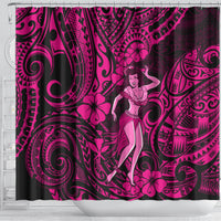 hawaii-hula-girl-shower-curtain-polynesian-pattern-pink-version